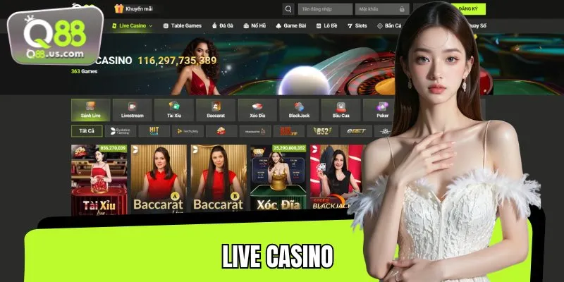 Sảnh Live Casino được ví như một sòng bài Macau thu nhỏ